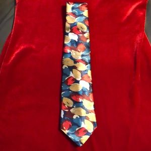 Haggar brand tie, measuring about 3.75” wide at bottom